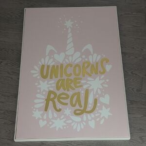 Pottery Barn Kids Unicorn Canvas Art Poster - Excellent Condition